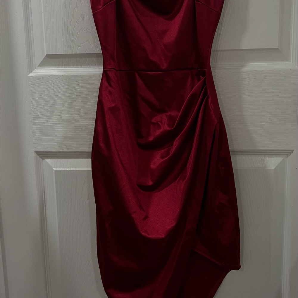 Elegant Burgundy Dress